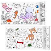 Prudiut coloring paper roll highlights premium ink resistant surface for vibrant crayons and markers