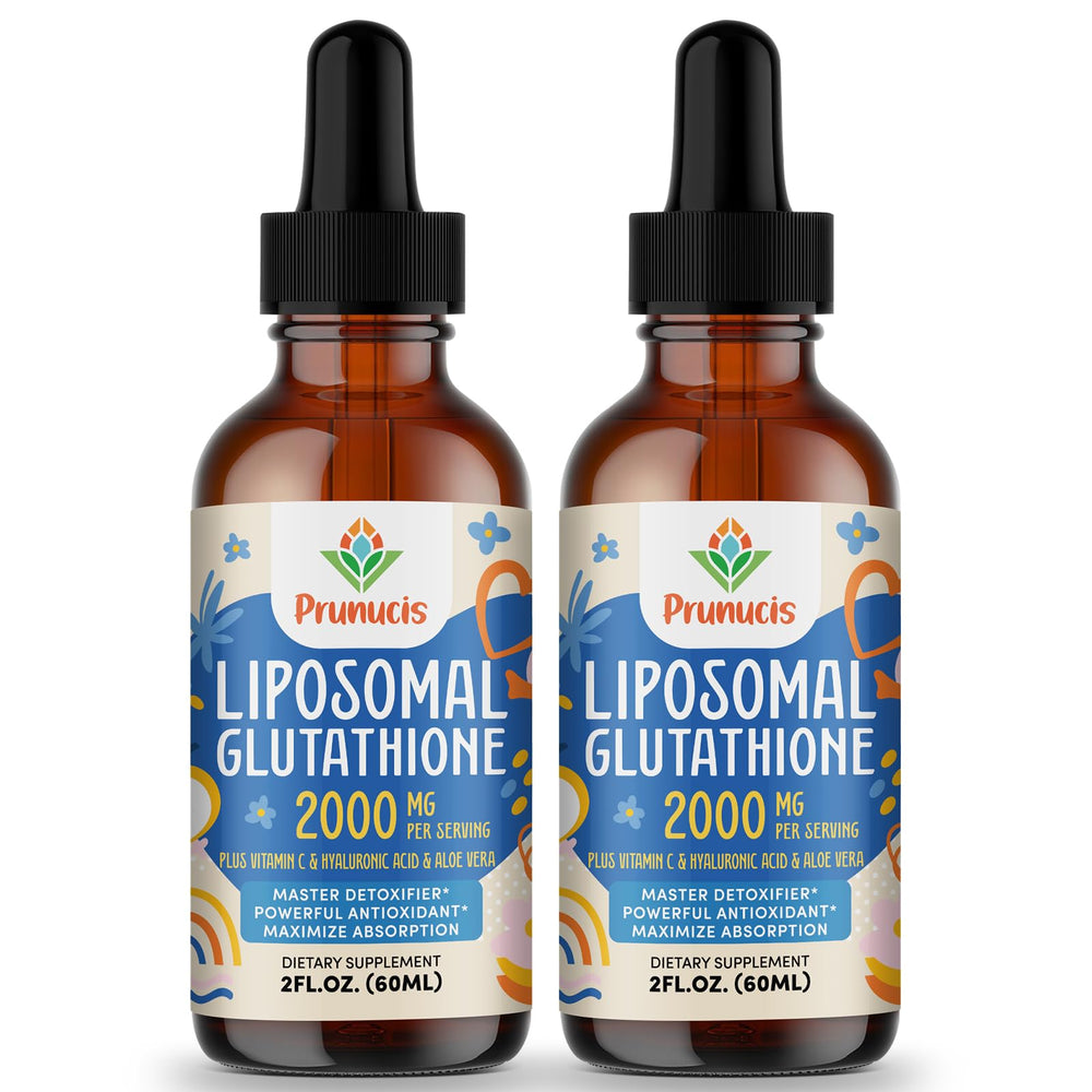 Prunucis liposomal glutathione liquid bottle for daily antioxidant support