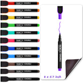 PRZRU magnetic dry erase markers with fine tip for precise whiteboard notes.