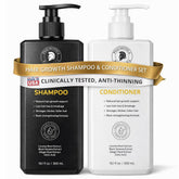 Psalmonica Hair Growth Shampoo close-up bottle; boosts scalp vitality for fuller hair.