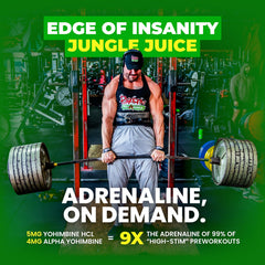 Psycho Pharma Edge of Insanity label close-up highlights citrulline and caffeine blend.