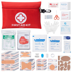 PTEROMY 150-piece mini first-aid kit in portable case for on-the-go emergencies.
