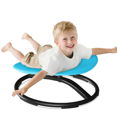 Pterying 21-Inch Azure spinning chair for kids during indoor and outdoor play.