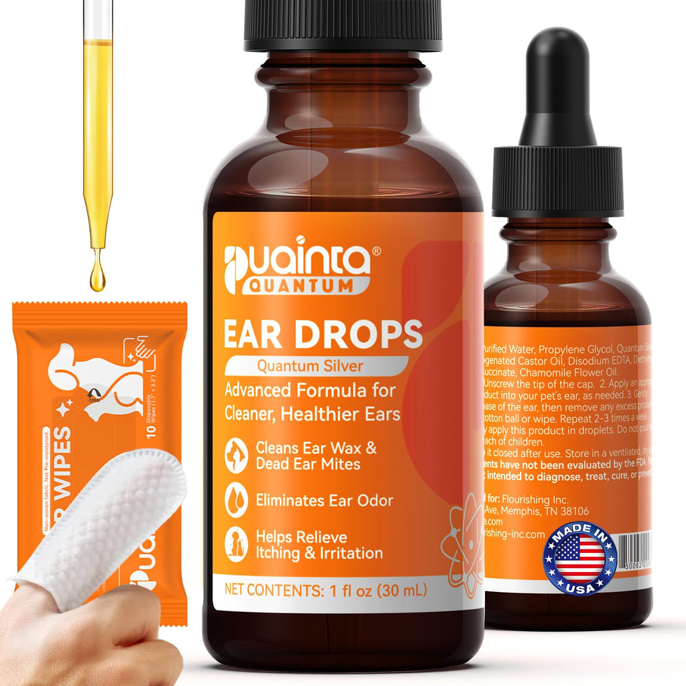 PUAINTA dog ear drops bottle for gentle cleaning and comfort.