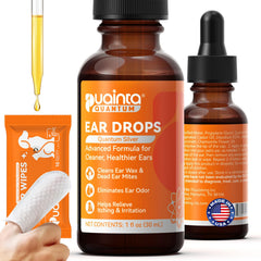 PUAINTA dog ear drops bottle for gentle cleaning and comfort.
