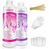 Puduo crystal clear epoxy resin kit package front for crystal-clear art projects