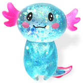 Puffwize Axolotl squishy blue front view for calm focus during study.