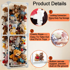 Puheca stuffed animal storage quick installation for easy setup.