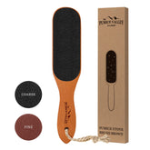 Pumice Valley Foot File with wooden handle for callus removal and smoother skin