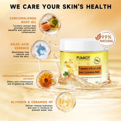 Pumkot cleansing pads close-up texture, gentle exfoliation for daily use.