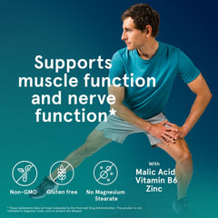 Vegan capsules from Puori Magnesium Complex support muscle recovery during workouts.