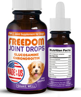 Pup Labs Freedom Joint Drops bottle for premium all-natural joint support.