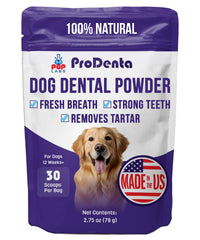 Pup Labs ProDenta powder tin closeup for easy at-home dental care