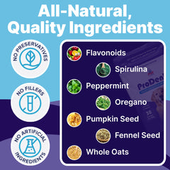 Textured ProDenta powder blend shows even dispersion for consistent use