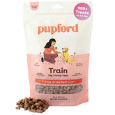 Pupford Freeze Dried Training Treats with beef liver, 8 oz, ideal for quick rewards.