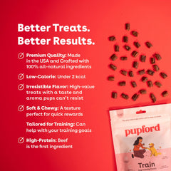 Pupford training treats for dogs and puppies during practice.
