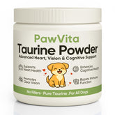 PuppyLabCo Pawvita Taurine powder bottle for dogs supports daily wellness and easy dosing at mealtime