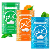 PUR Mints spearmint front of resealable pack highlights fresh flavor