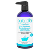 PURA D'OR Kids Wash bottle pour for tear-free cleansing during bath time.