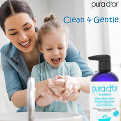 PURA D'OR Kids Wash head-to-toe clean for delicate skin and hair.