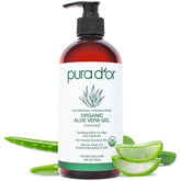 PURA D'OR Aloe Vera Gel bottle delivers deep skin hydration.