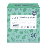 Pura wipes packaging with resealable lid for easy, mess-free use