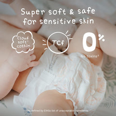 Pura Size N diaper with stay-dry core keeps skin drier