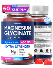 PURA WEX Magnesium Glycinate Gummies bottle front for daily wellness