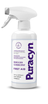 Puracyn Plus wound cleanser bottle for safe skin cleaning and irrigation.