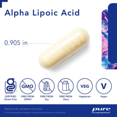 Pure Encapsulations Alpha Lipoic Acid 600 mg capsules-inside show precise, consistent dosing