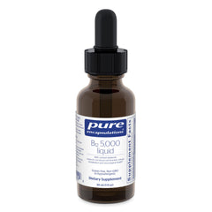 Pure Encapsulations B12 5,000 liquid bottle on countertop for daily energy support