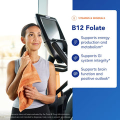 Pure Encapsulations B12 Folate label view with ingredients and form
