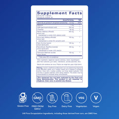 Close-up of Best-Rest Formula label highlighting vegan, non-GMO formula for restful nights