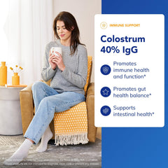 Pure Encapsulations Colostrum capsules ready for daily immune support.