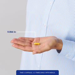 Pure Encapsulations CoQ10 cap close-up showing easy daily serving.