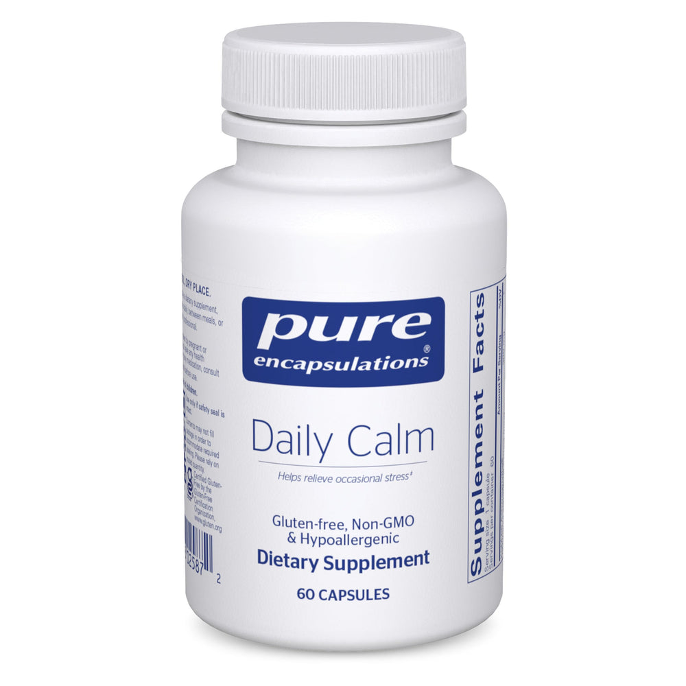 Pure Encapsulations Daily Calm bottle ready for daily stress support.