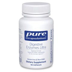 Pure Encapsulations Digestive Enzymes Ultra bottle with label supports nutrient absorption after meals