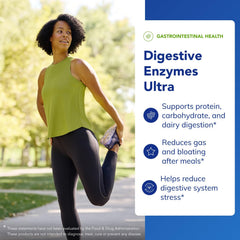 Pure Encapsulations Digestive Enzymes Ultra capsules shown for easy swallowing and broad pH activity