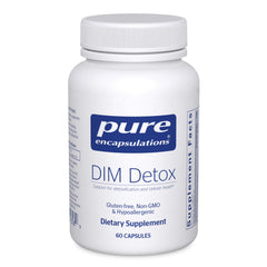 Pure Encapsulations DIM Detox bottle for detox and cellular health support.
