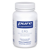 Pure Encapsulations E.P.O. bottle with 100 softgels for daily skin support.