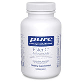 Pure Encapsulations Ester-C & Flavonoids bottle emphasizes gentle digestion and immune support.