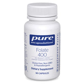 Pure Encapsulations Folate 400 bottle front promoting premium quality
