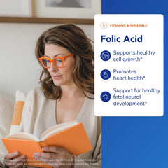 Pure Encapsulations Folic Acid label closeup showing purity and premium sourcing.