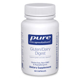 Pure Encapsulations Gluten/Dairy Digest bottle with enzyme blend for GI comfort
