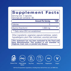 Pure Encapsulations Glycine capsules close-up for easy daily supplementation