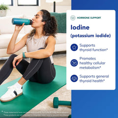 Pure Encapsulations Iodine pour scene showing easy daily dosing.