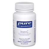 Pure Encapsulations Iron-C bottle with capsules for daily energy support.
