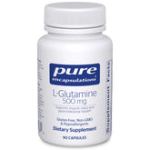 Pure Encapsulations L-Glutamine bottle front for gut support.