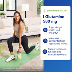 Pure Encapsulations L-Glutamine scoop dispensing for easy daily dosing.