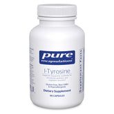 Pure Encapsulations L-Tyrosine bottle front for brain-support potential.